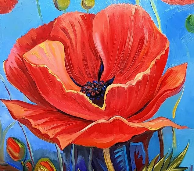 Маки маслом